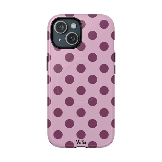 berry polka dot MagSafe