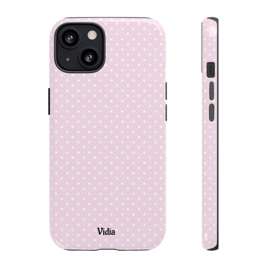 Baby pink polka dot