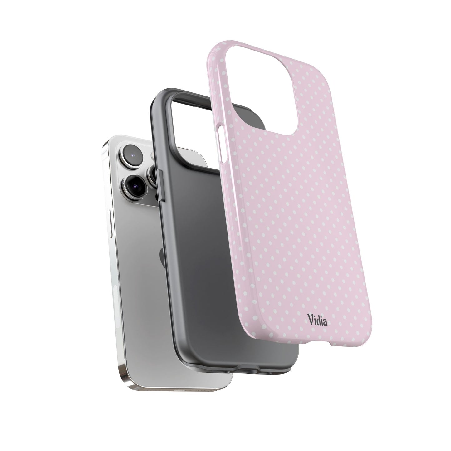 Baby pink polka dot