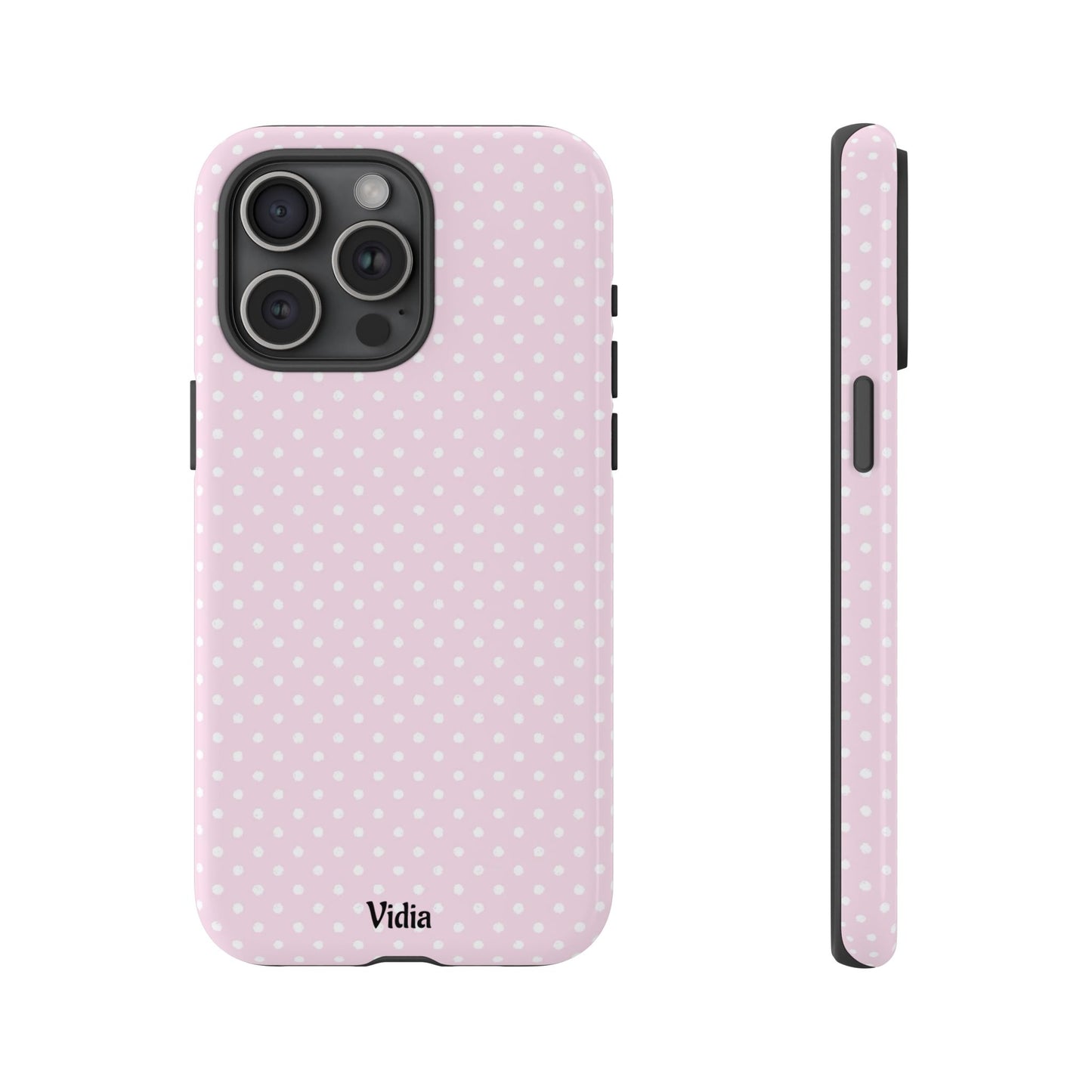 Baby pink polka dot