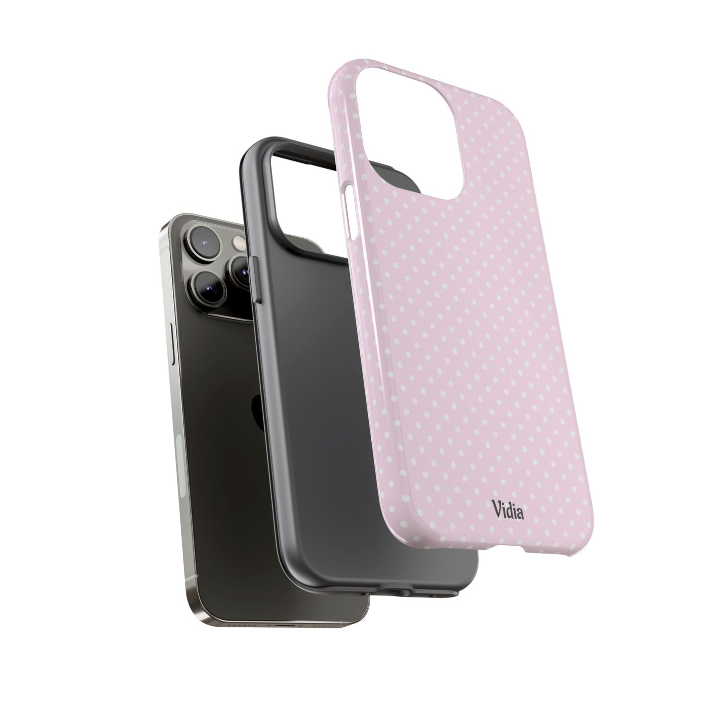 Baby pink polka dot