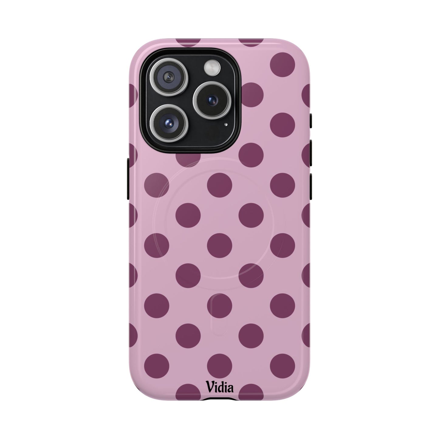 berry polka dot MagSafe