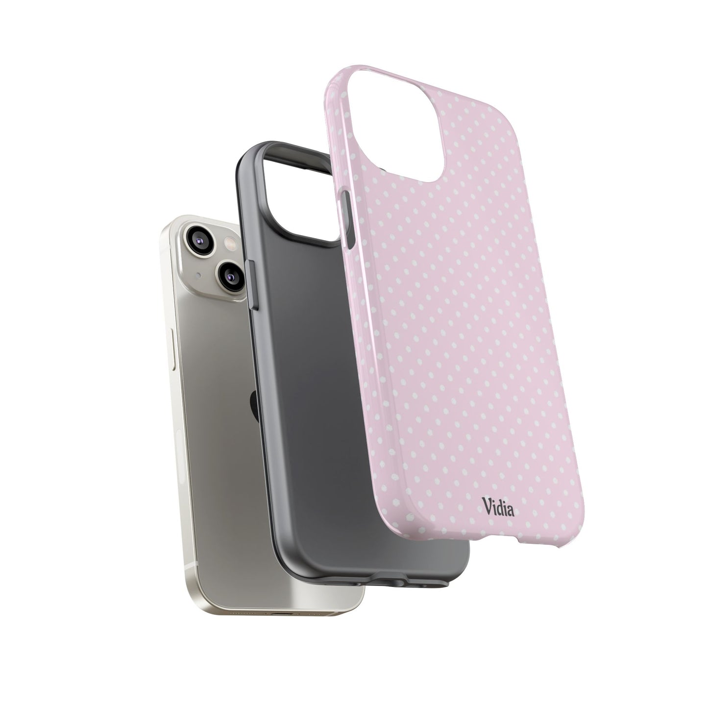 Baby pink polka dot