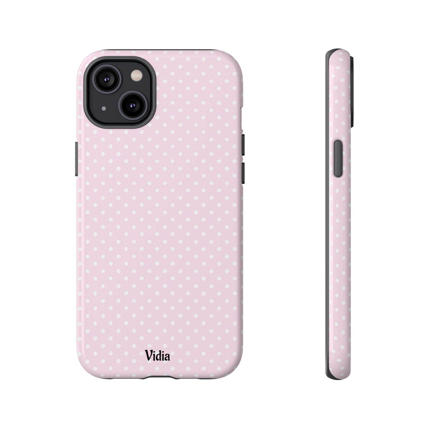 Baby pink polka dot