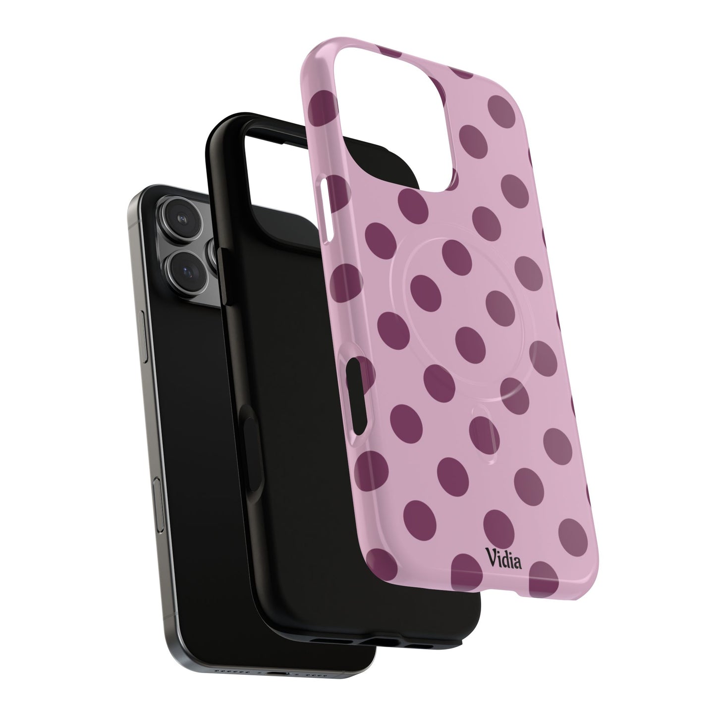 berry polka dot MagSafe