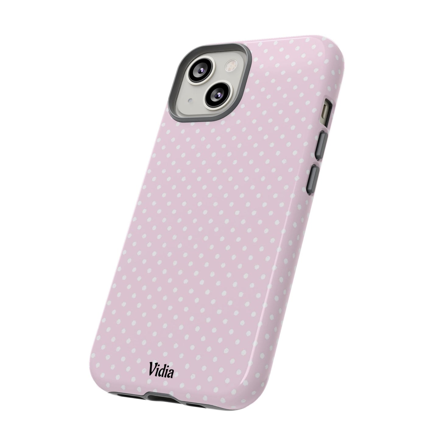 Baby pink polka dot