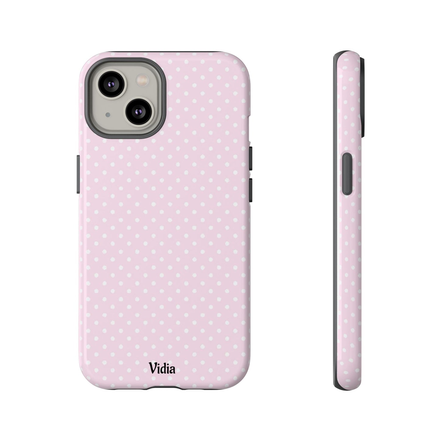 Baby pink polka dot