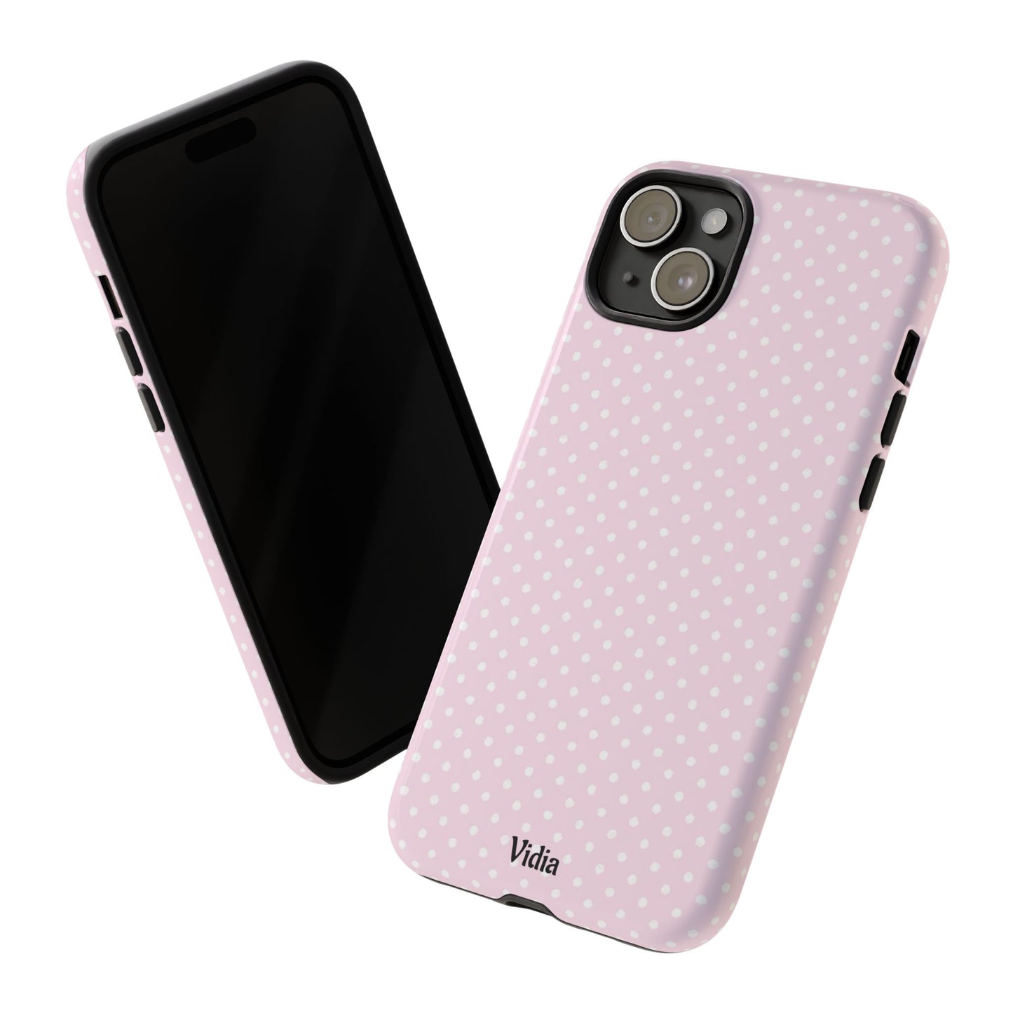 Baby pink polka dot