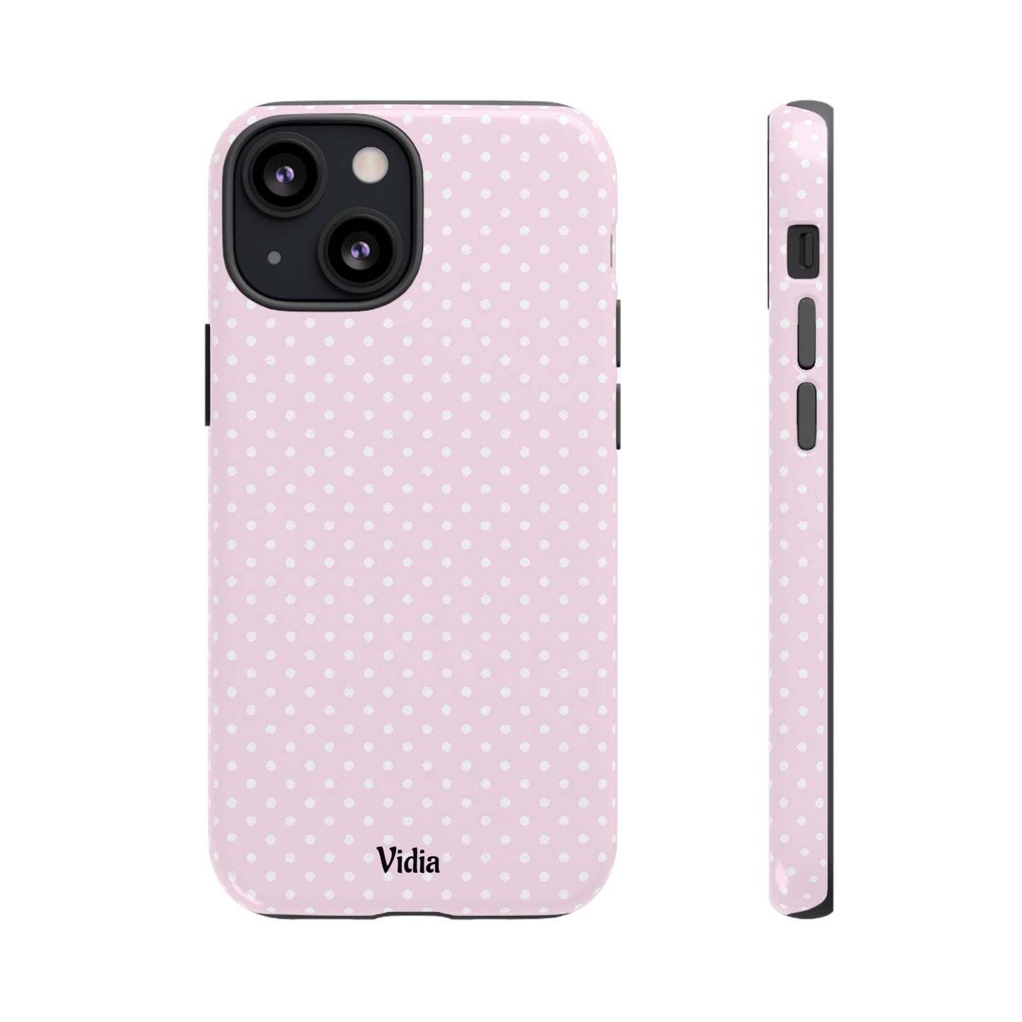 Baby pink polka dot