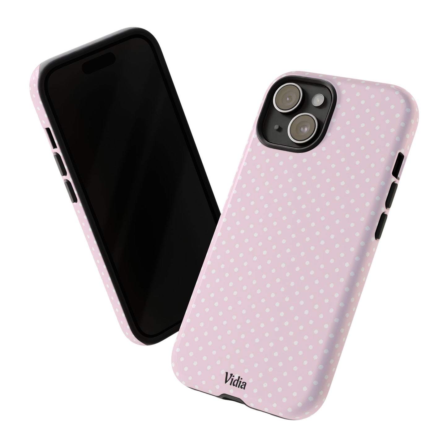Baby pink polka dot