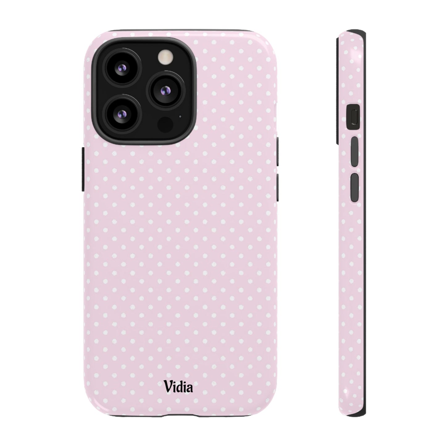 Baby pink polka dot