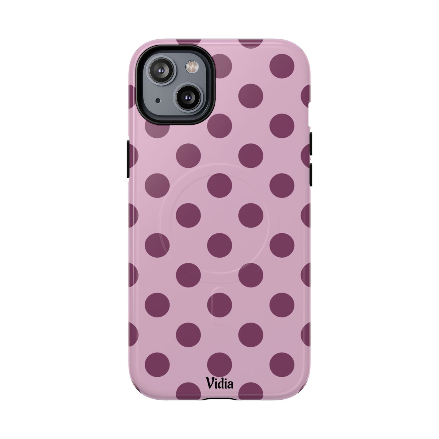 berry polka dot MagSafe