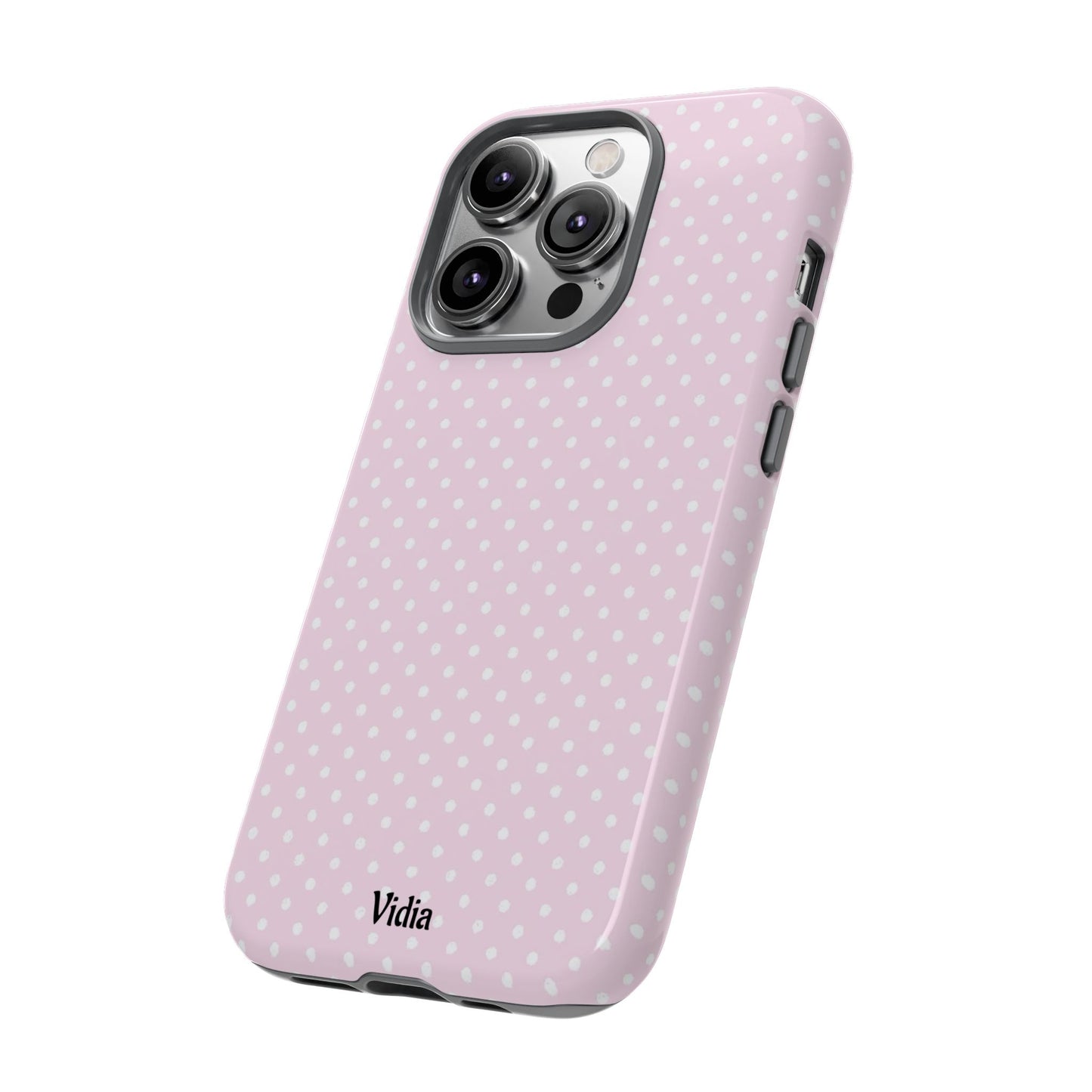 Baby pink polka dot