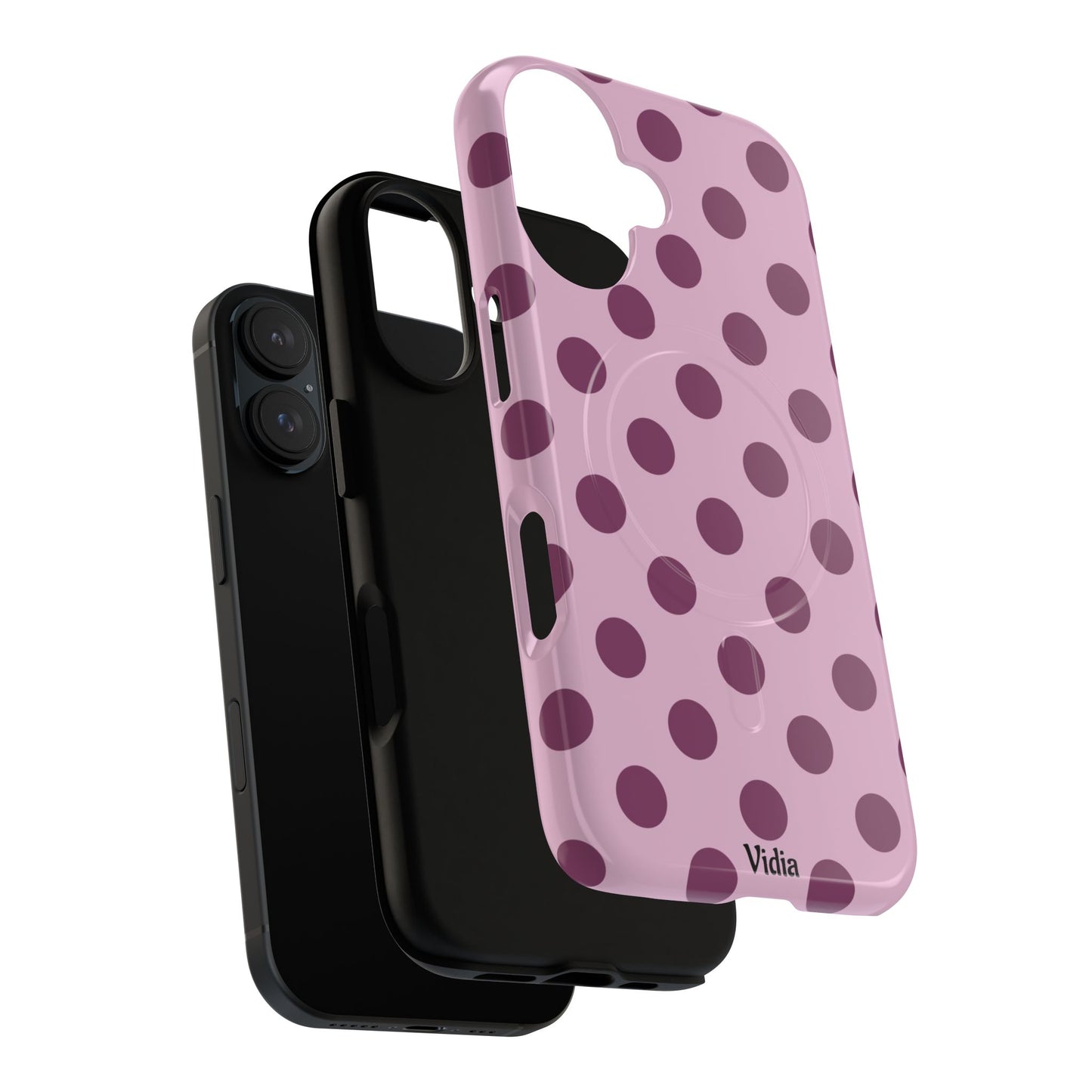 berry polka dot MagSafe