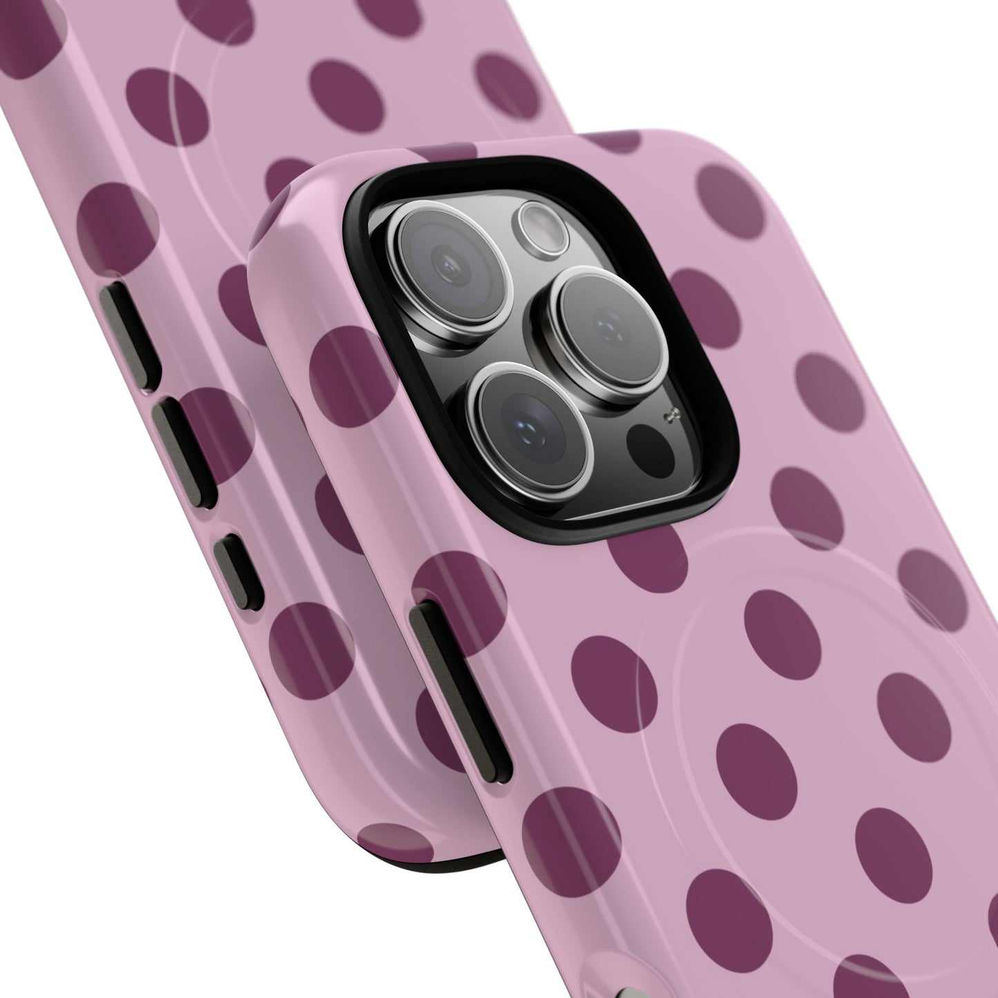 berry polka dot MagSafe