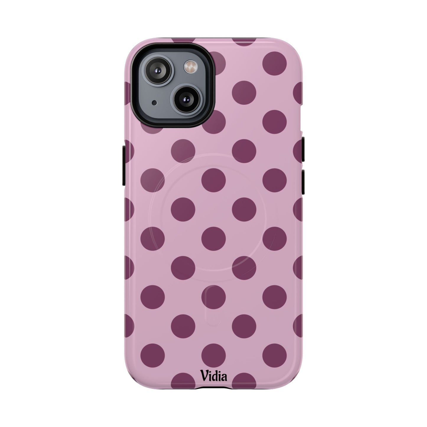 berry polka dot MagSafe