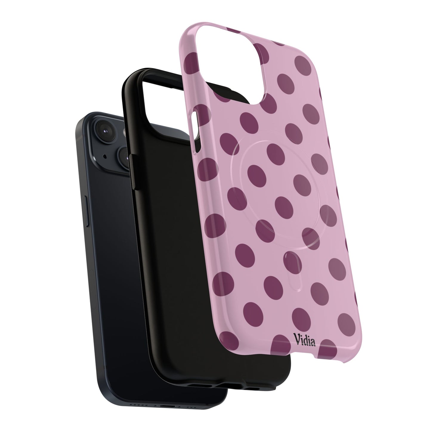 berry polka dot MagSafe
