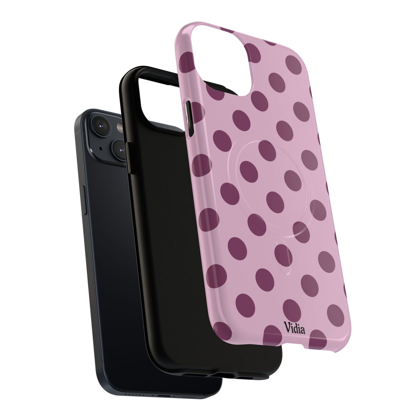 berry polka dot MagSafe