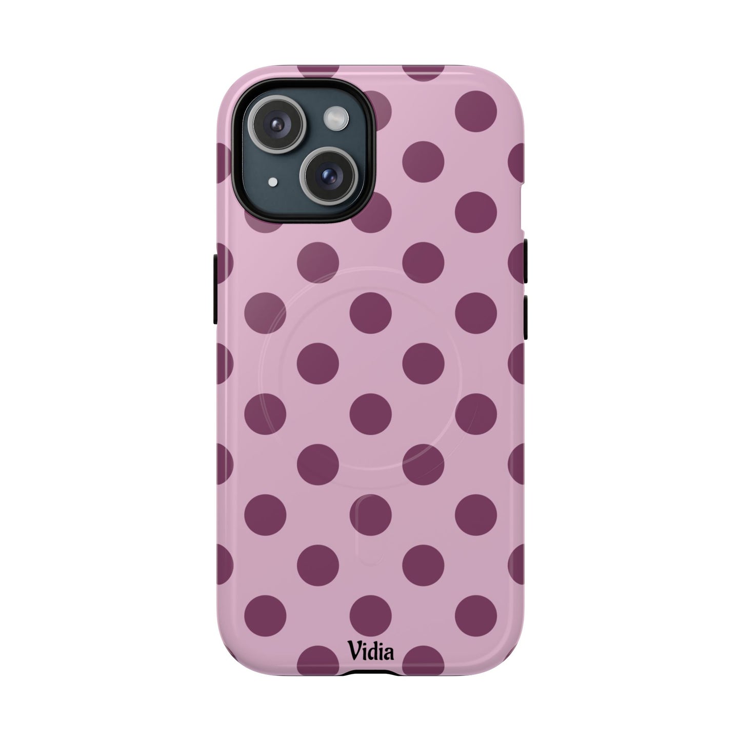 berry polka dot MagSafe