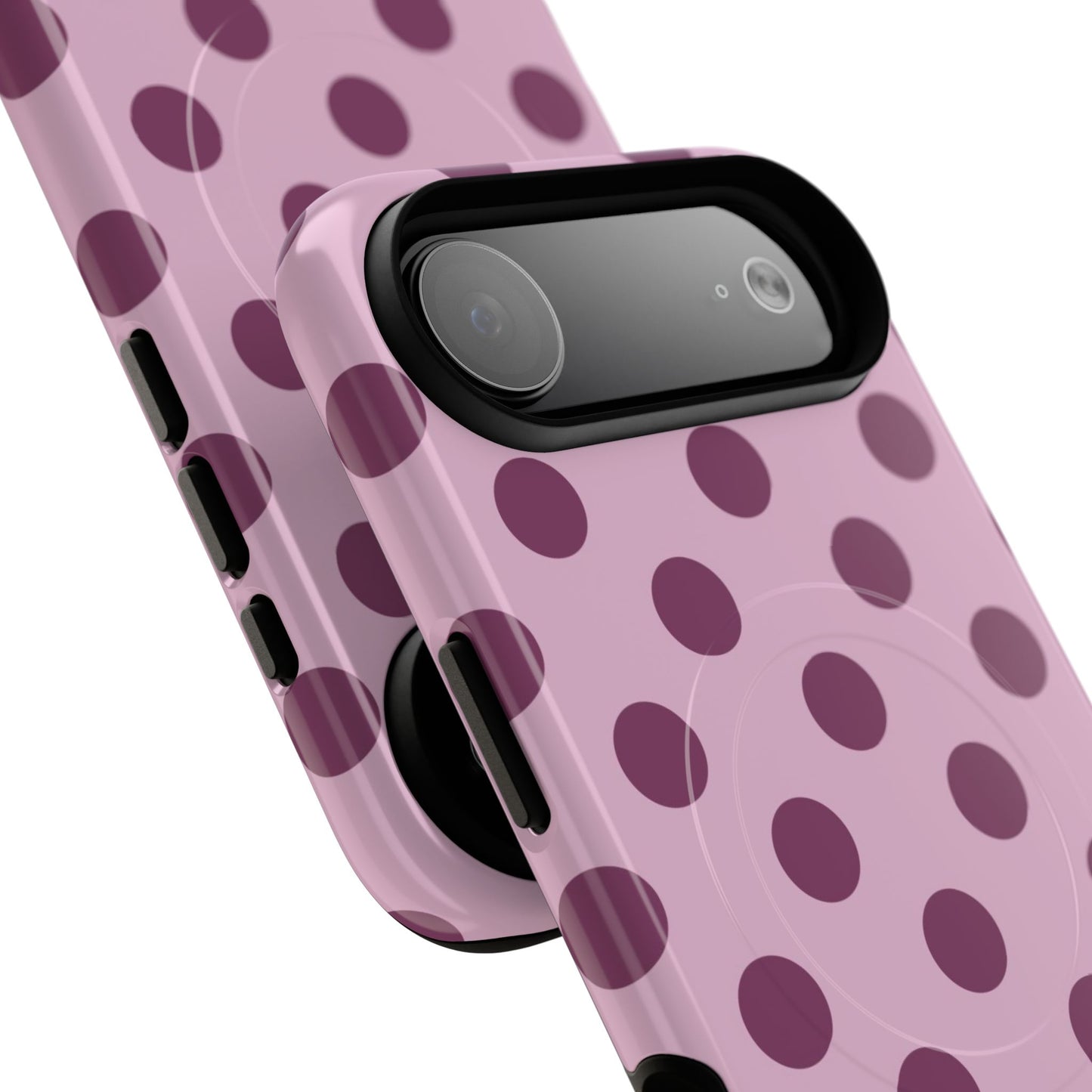 berry polka dot MagSafe