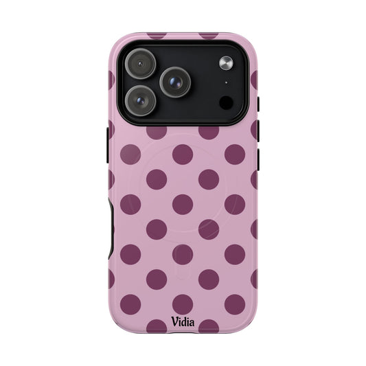 berry polka dot MagSafe