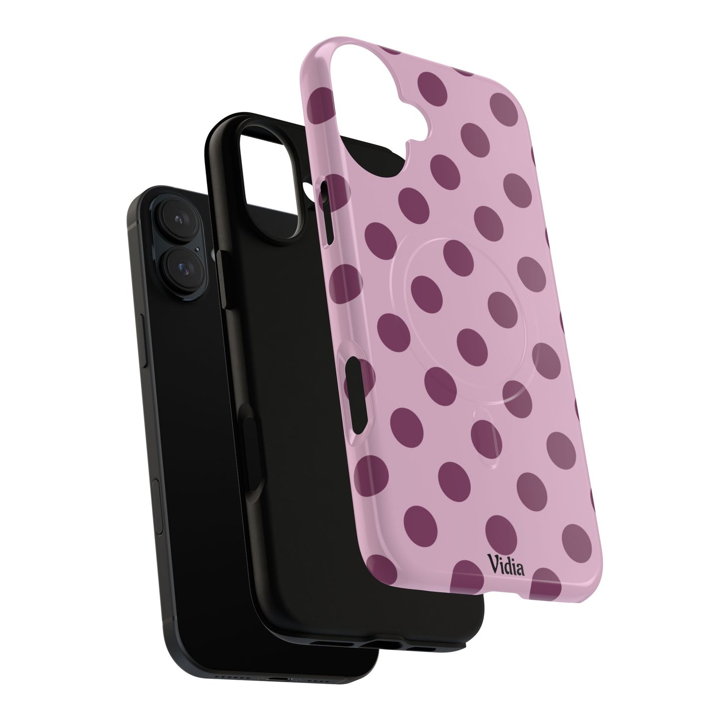 berry polka dot MagSafe
