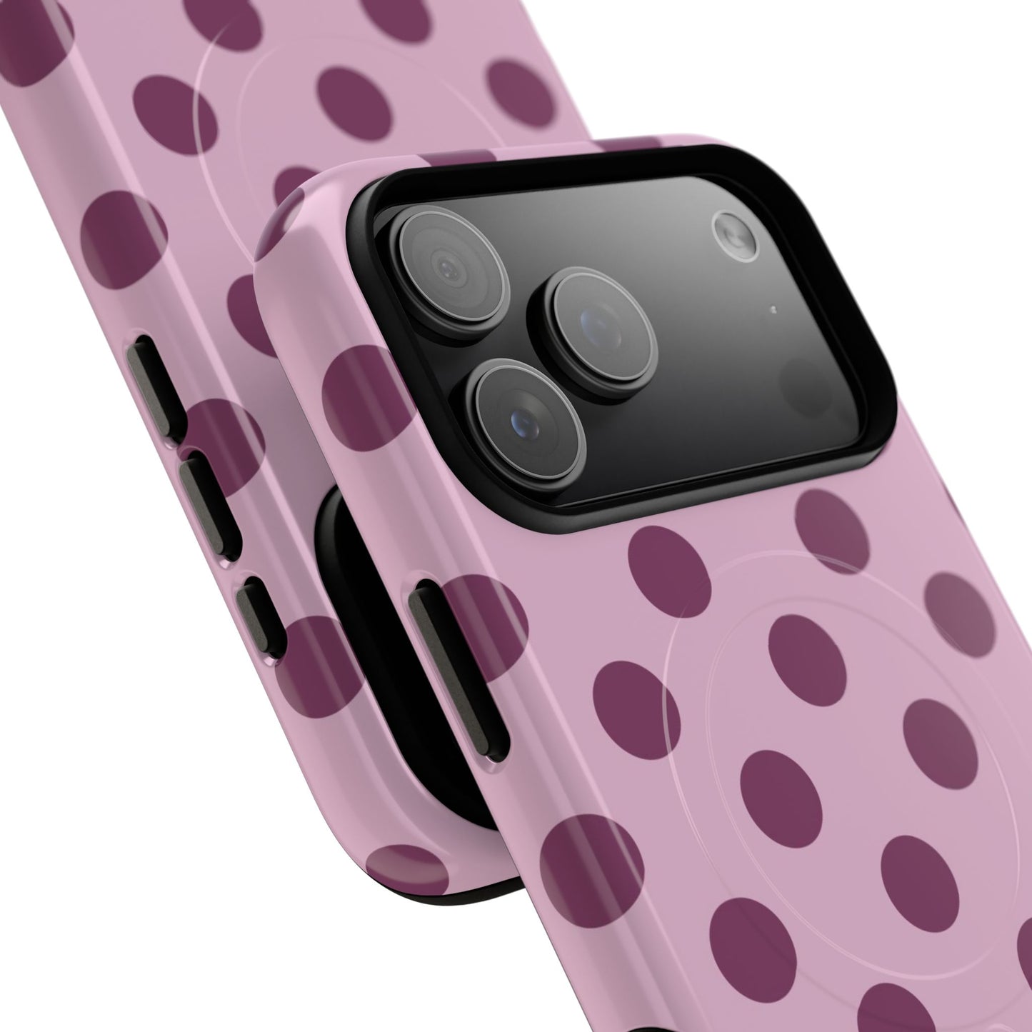 berry polka dot MagSafe