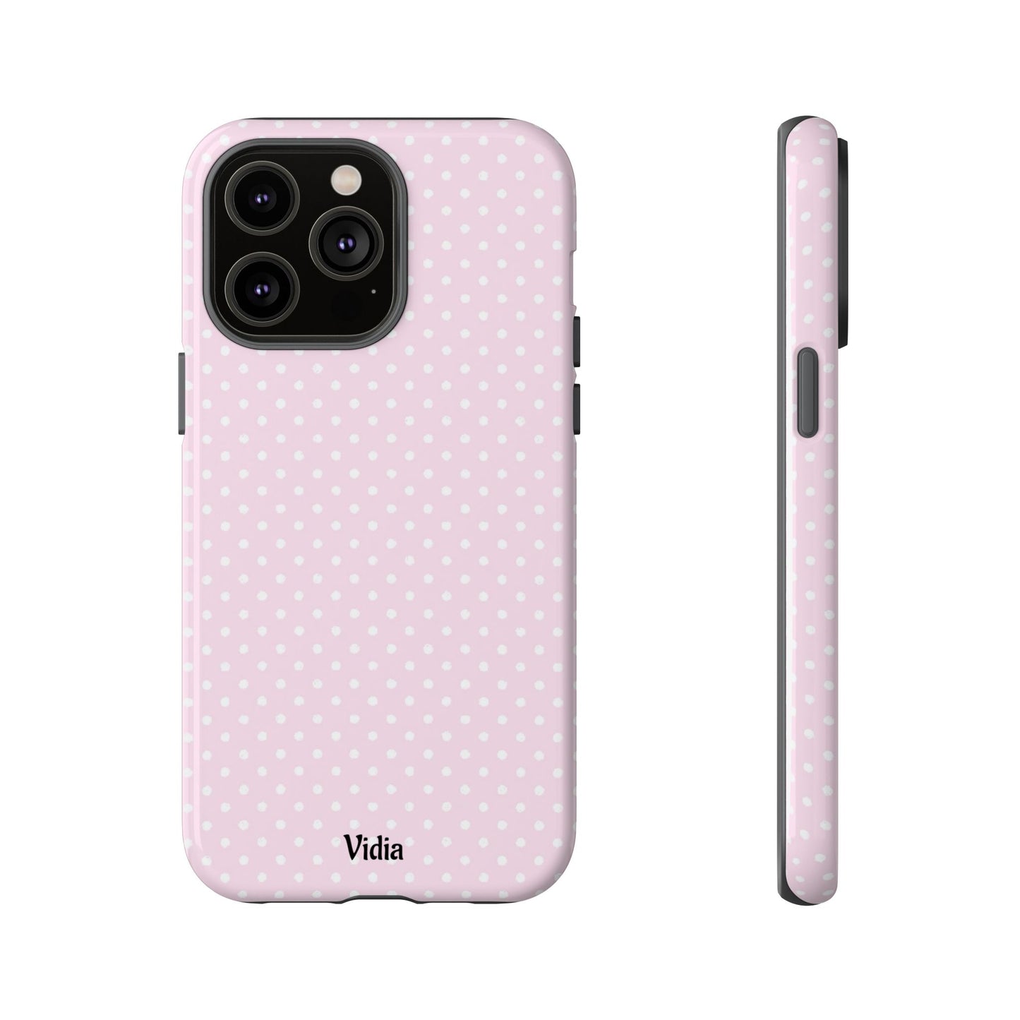 Baby pink polka dot