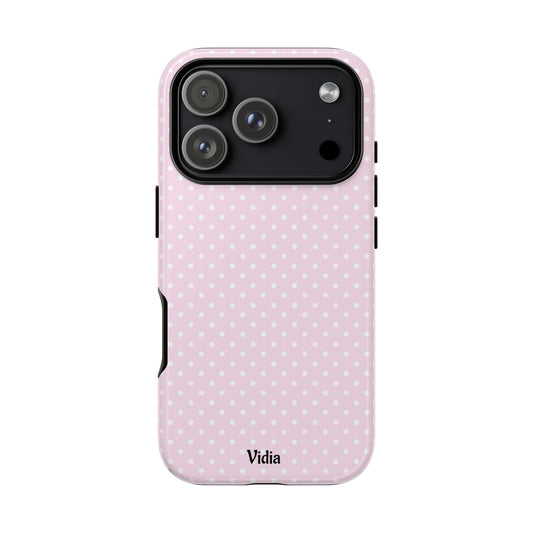 Baby pink polka dot