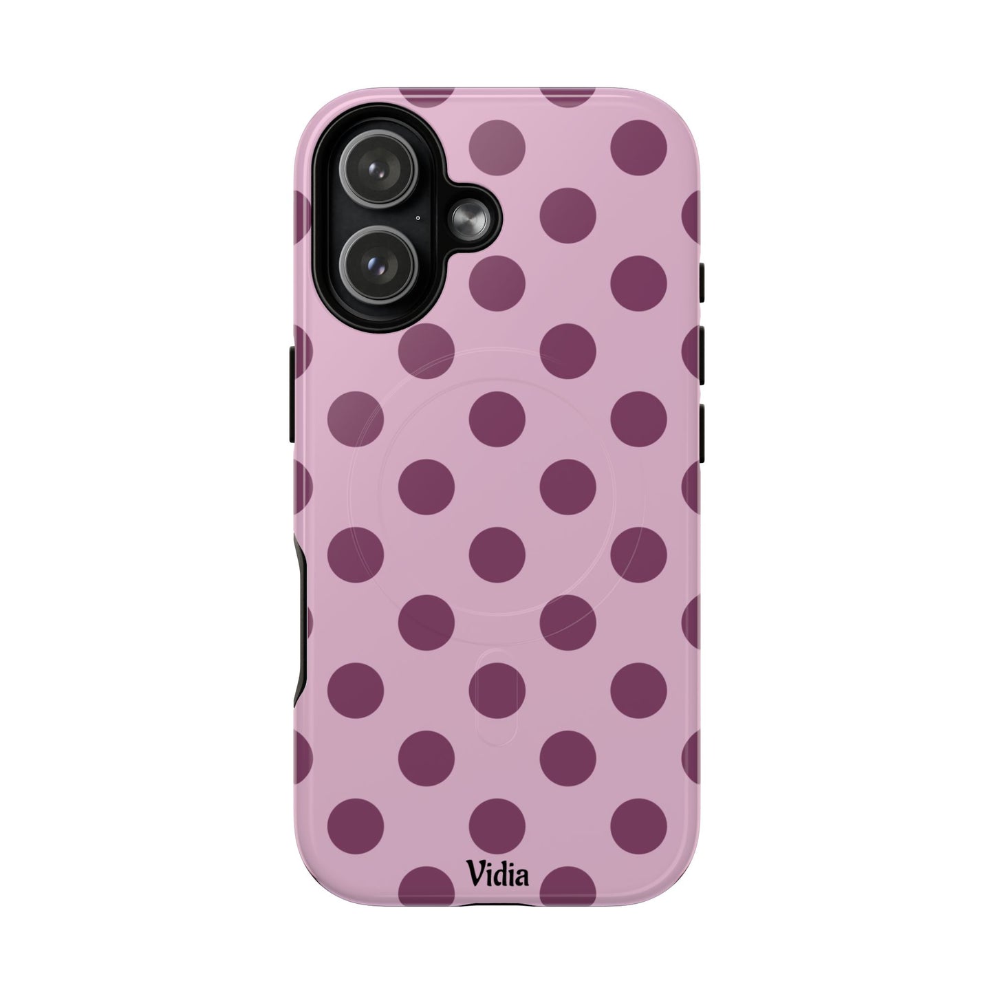 berry polka dot MagSafe