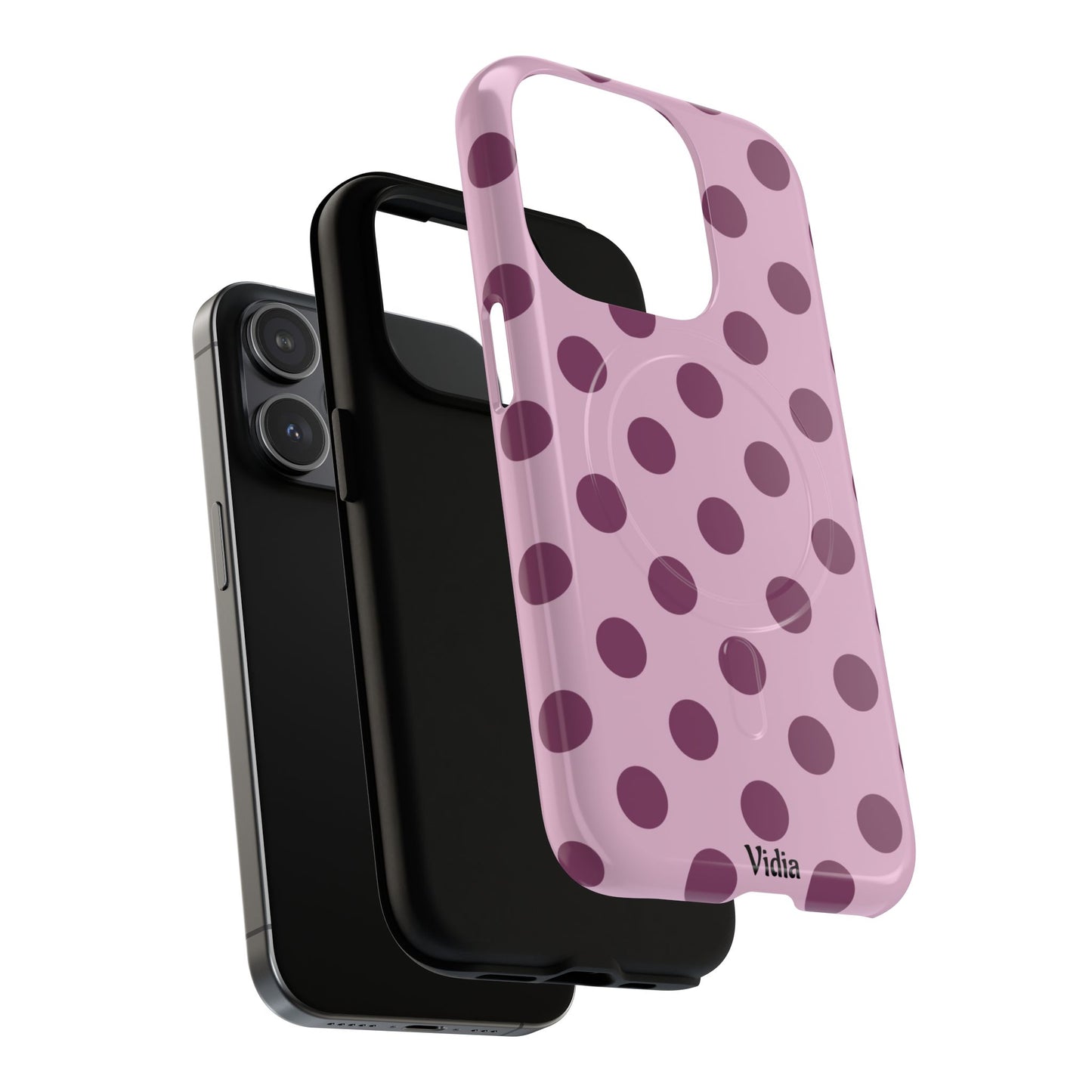 berry polka dot MagSafe