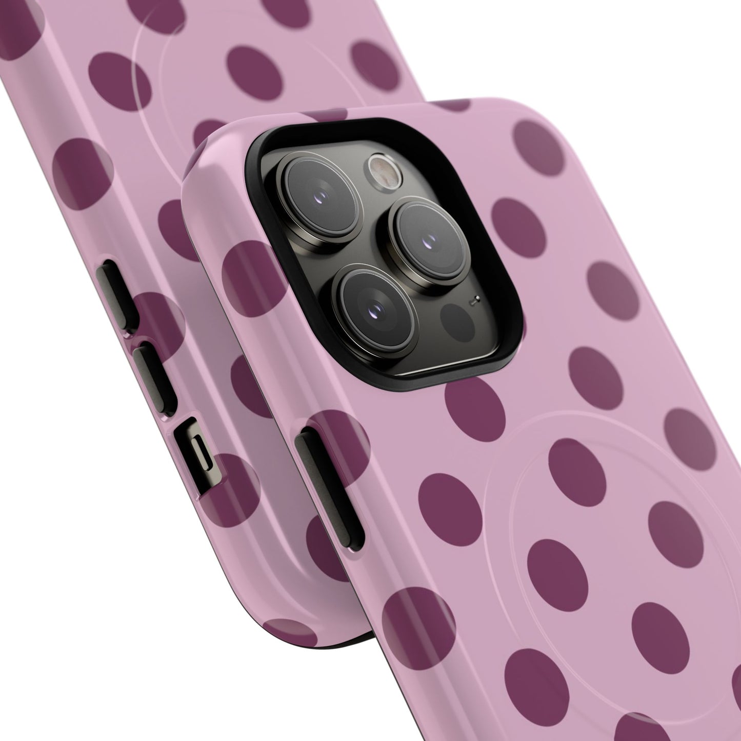 berry polka dot MagSafe
