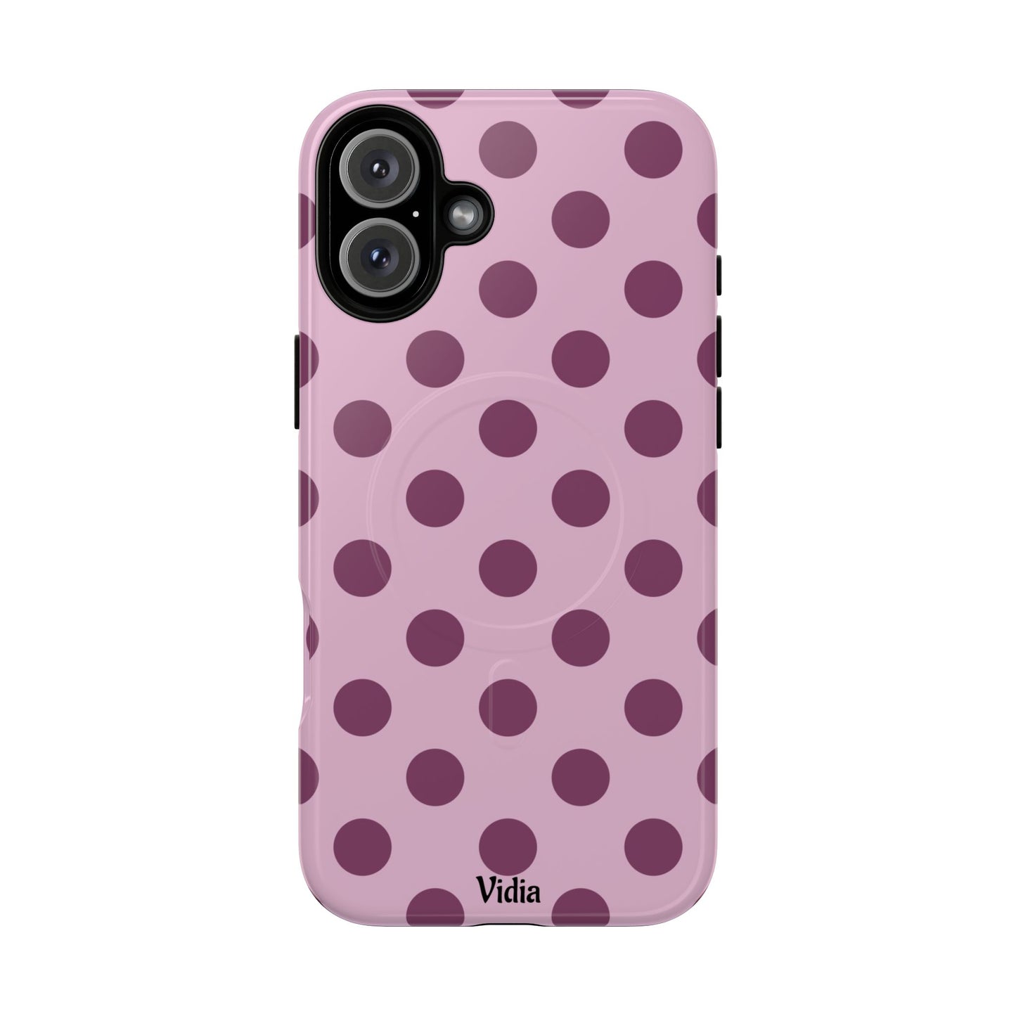berry polka dot MagSafe