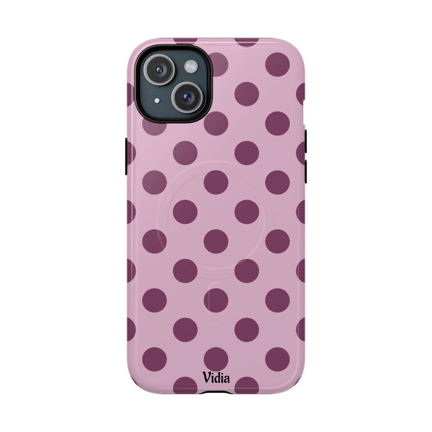 berry polka dot MagSafe
