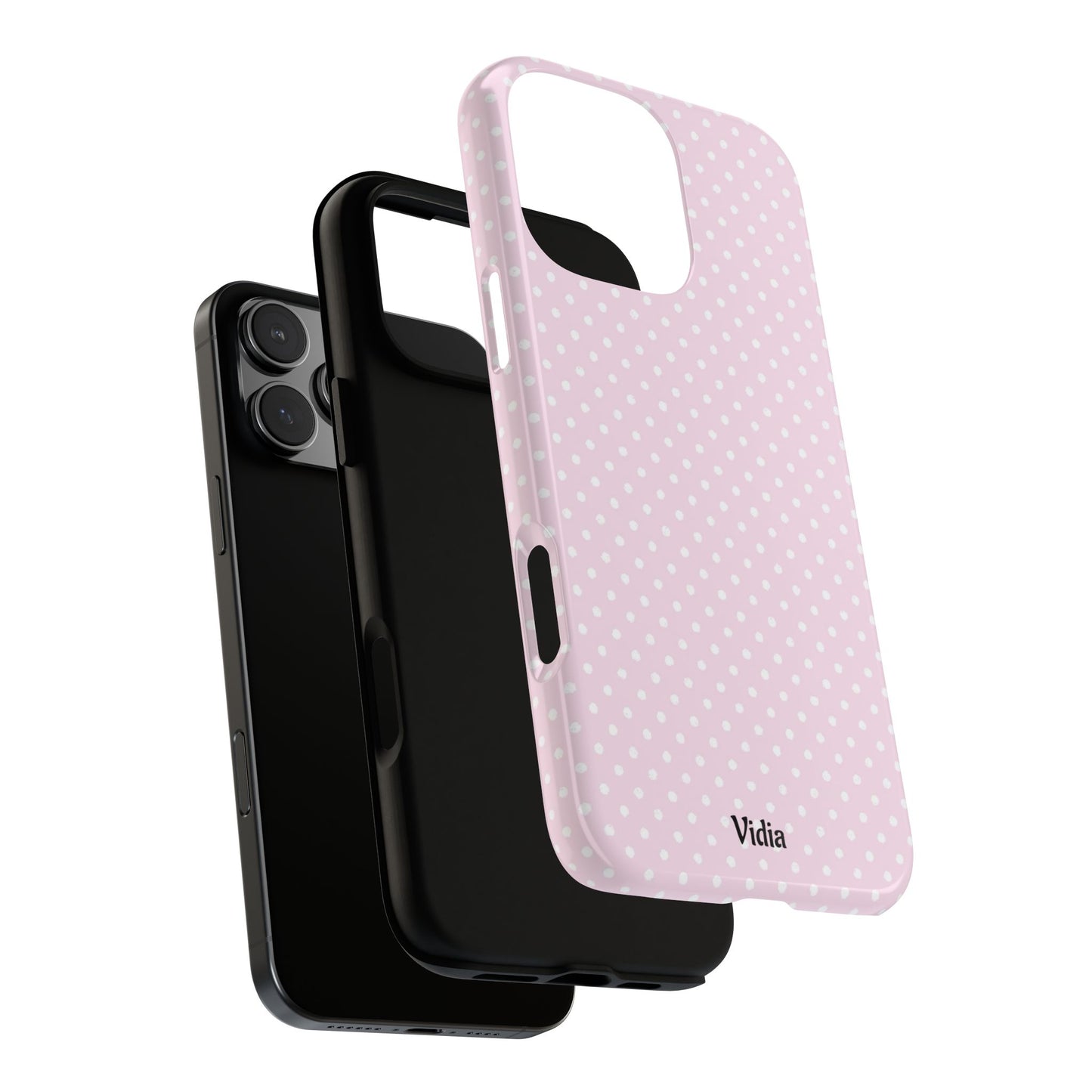 Baby pink polka dot