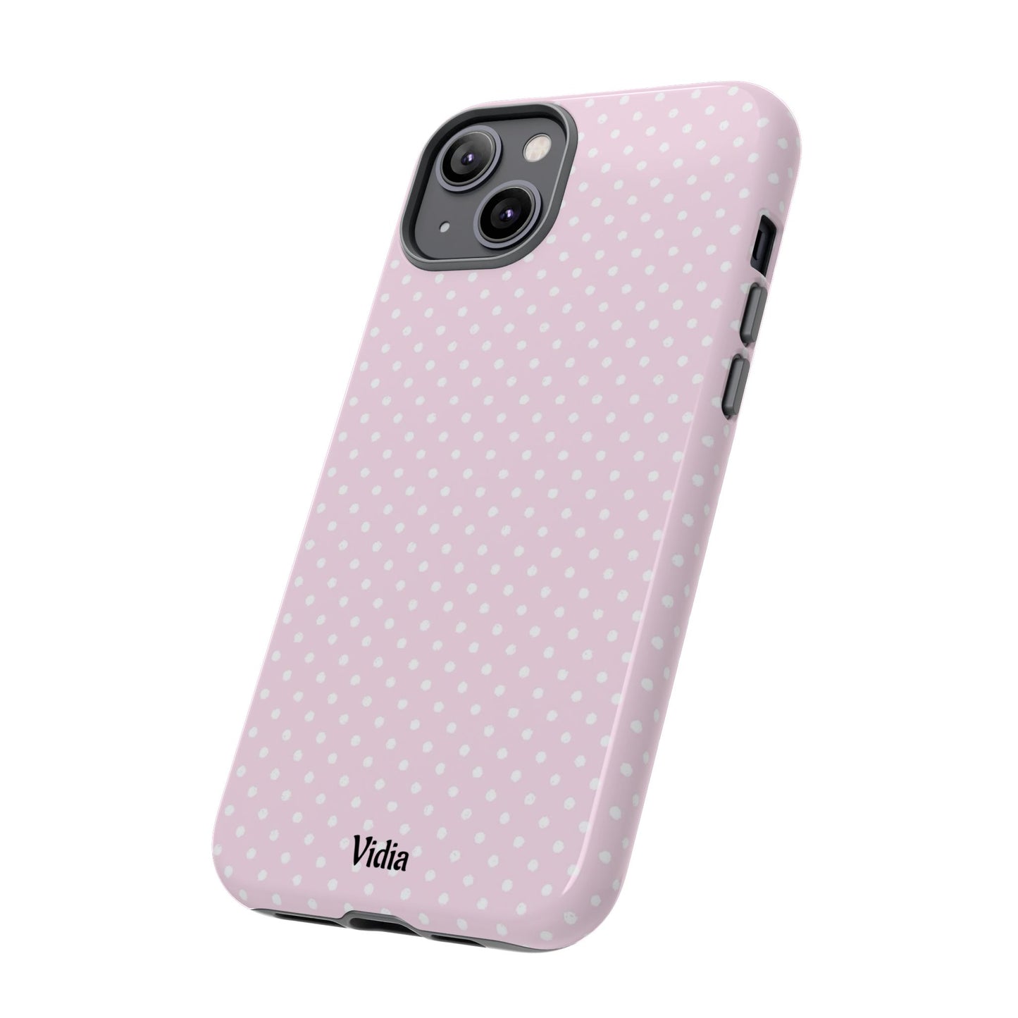 Baby pink polka dot