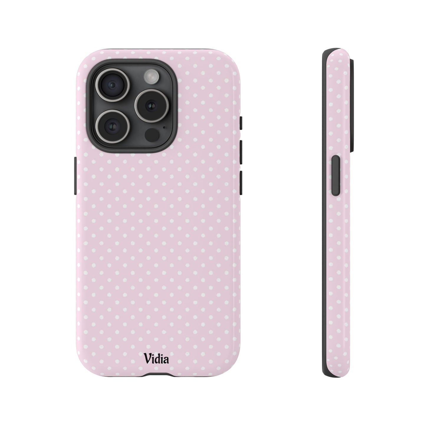 Baby pink polka dot