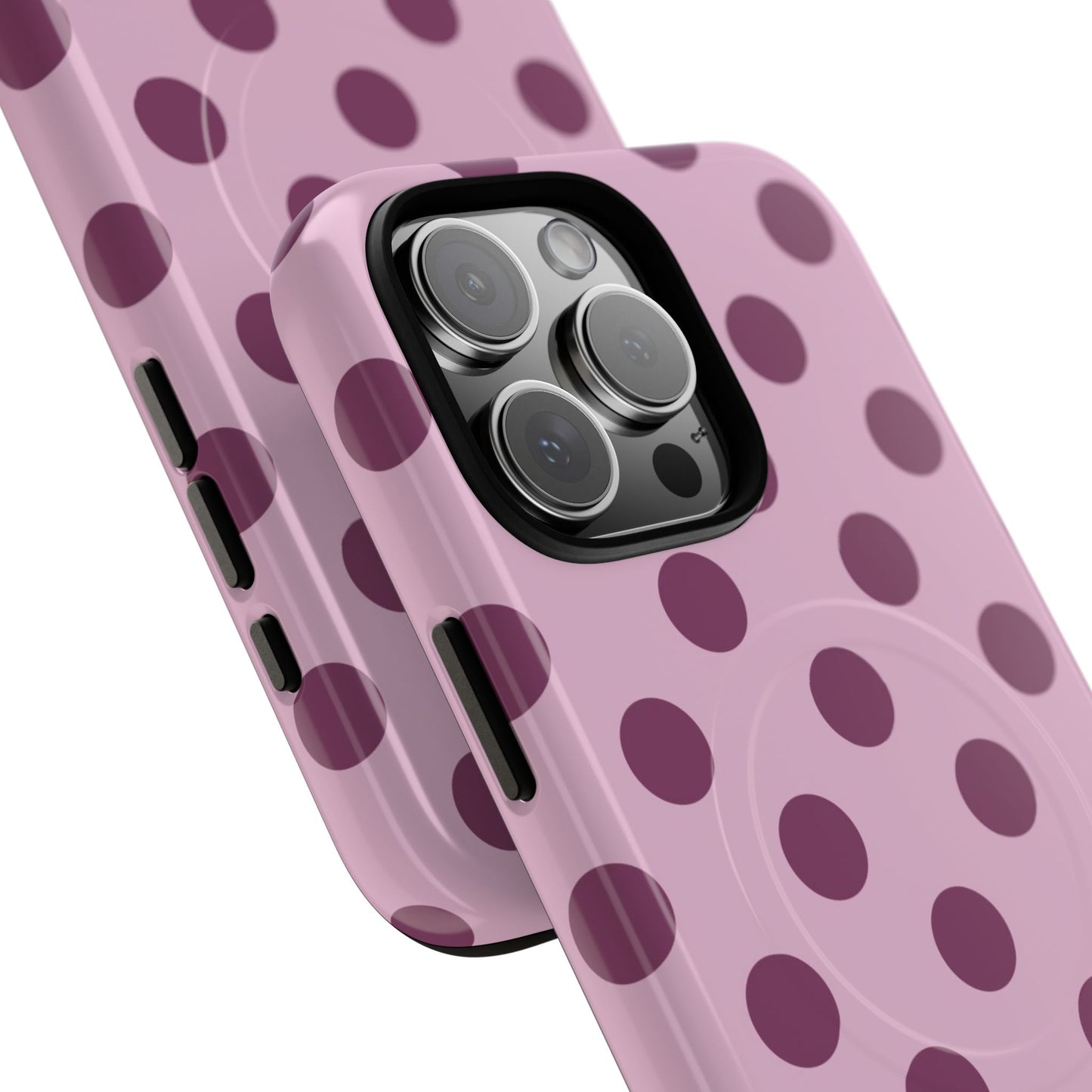 berry polka dot MagSafe