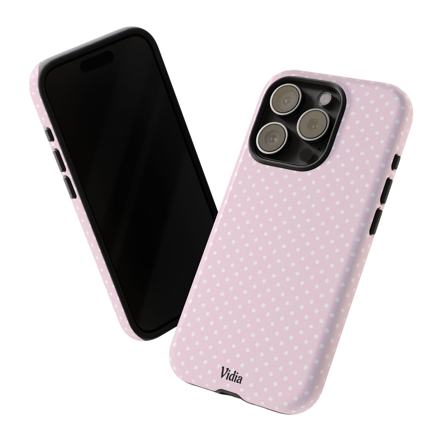 Baby pink polka dot