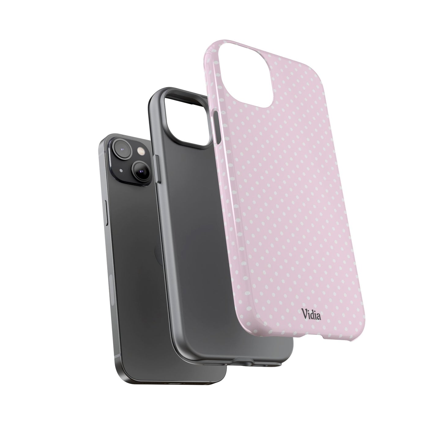 Baby pink polka dot
