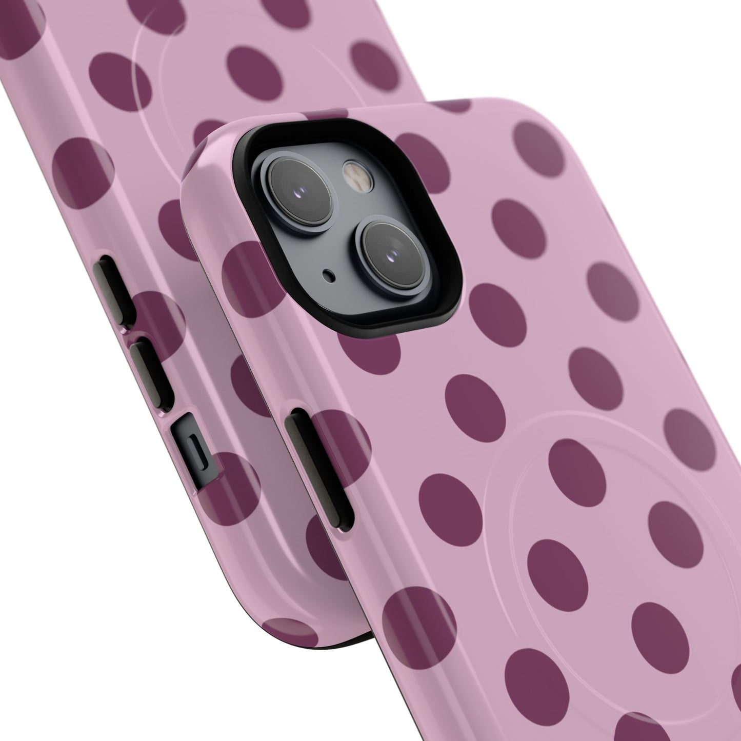 berry polka dot MagSafe