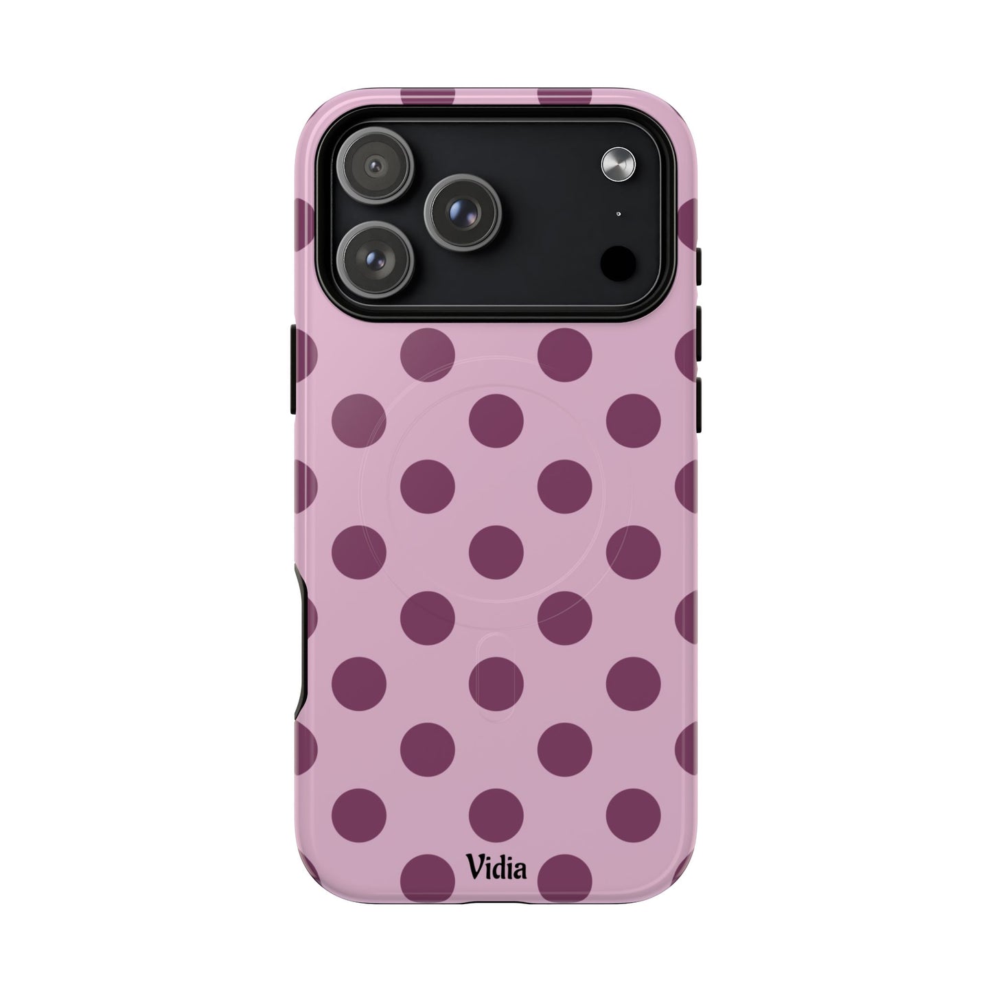 berry polka dot MagSafe