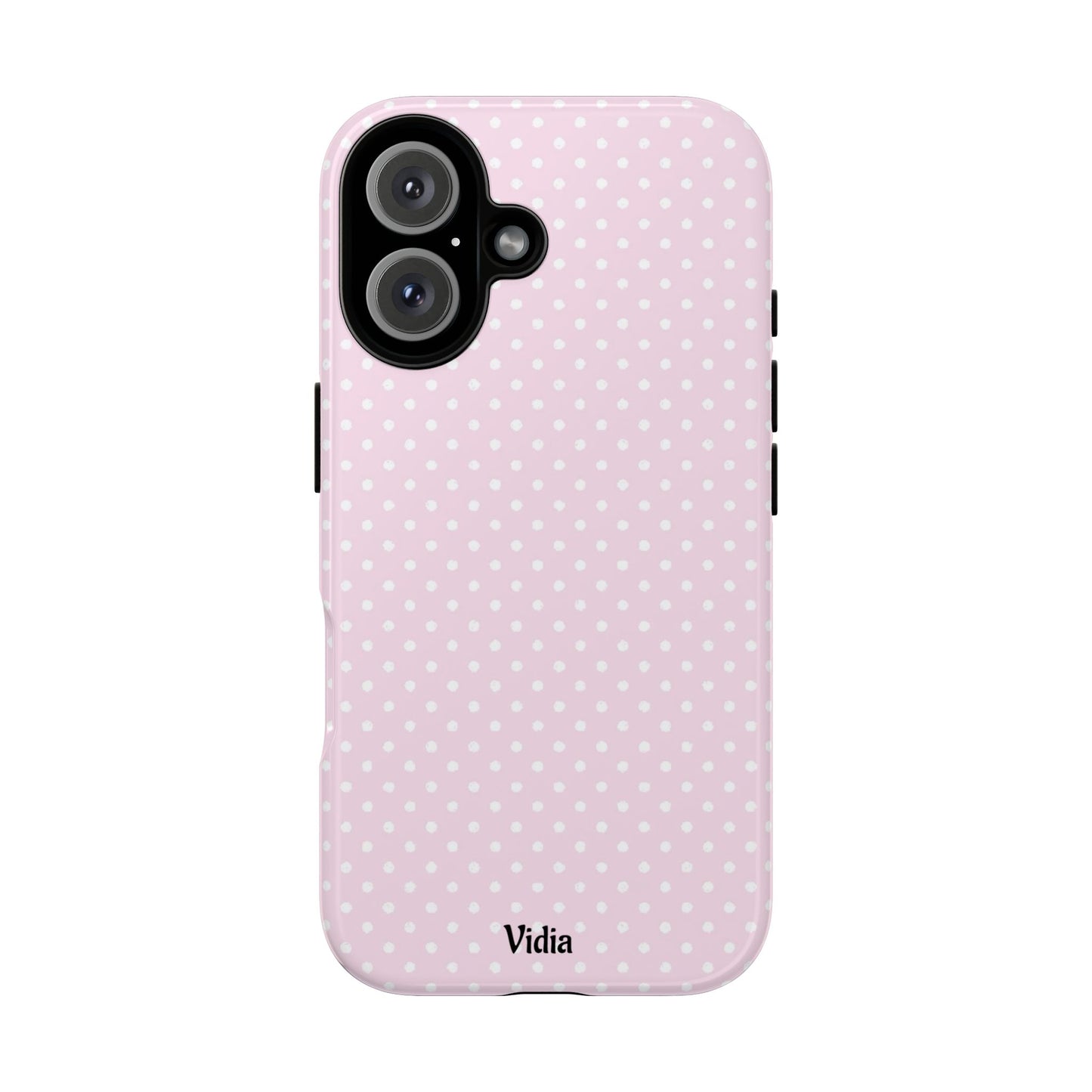 Baby pink polka dot
