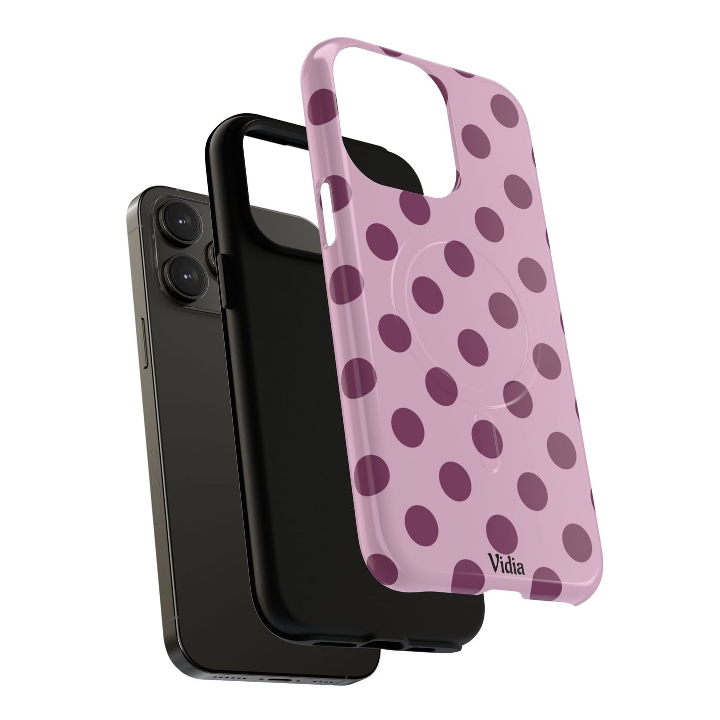 berry polka dot MagSafe