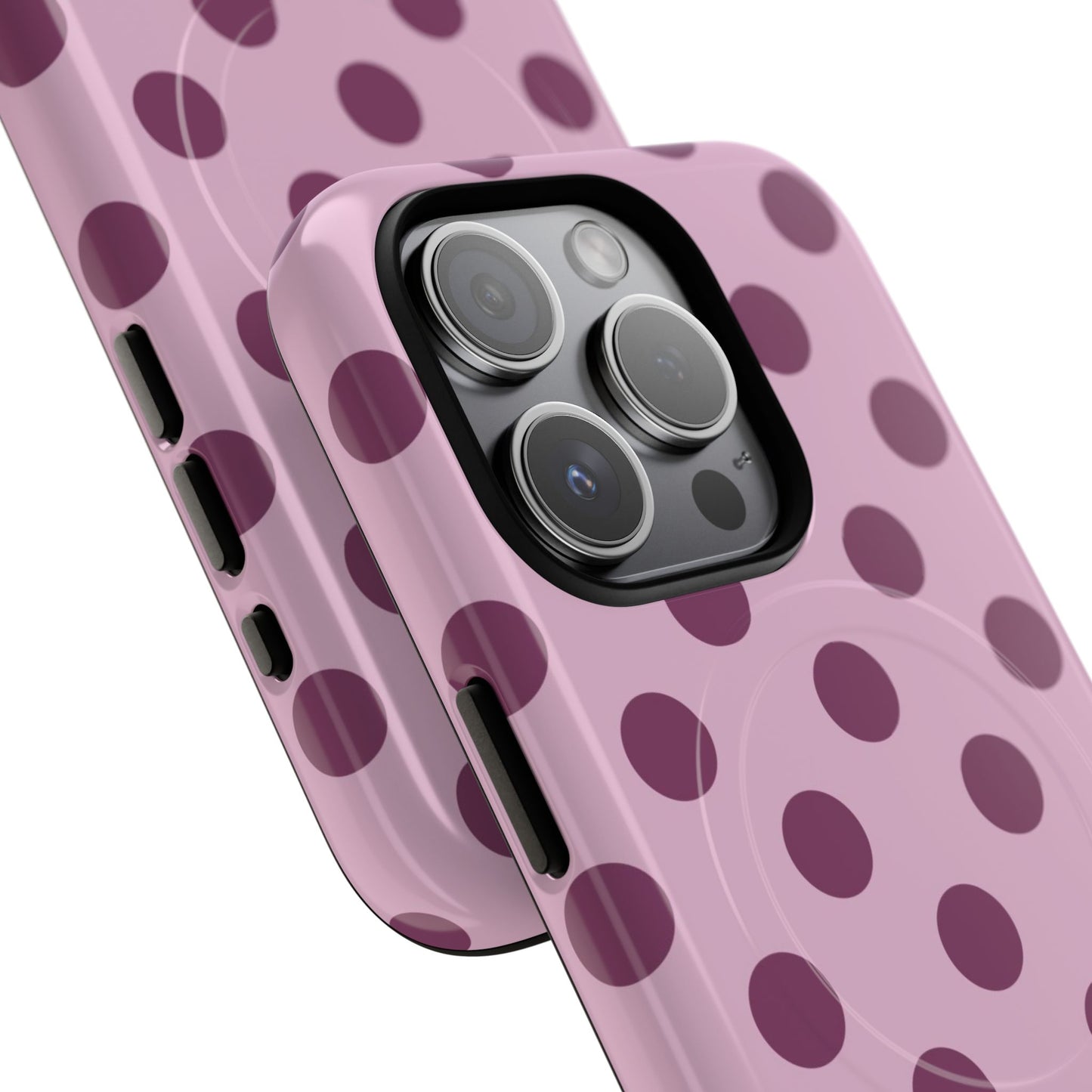 berry polka dot MagSafe