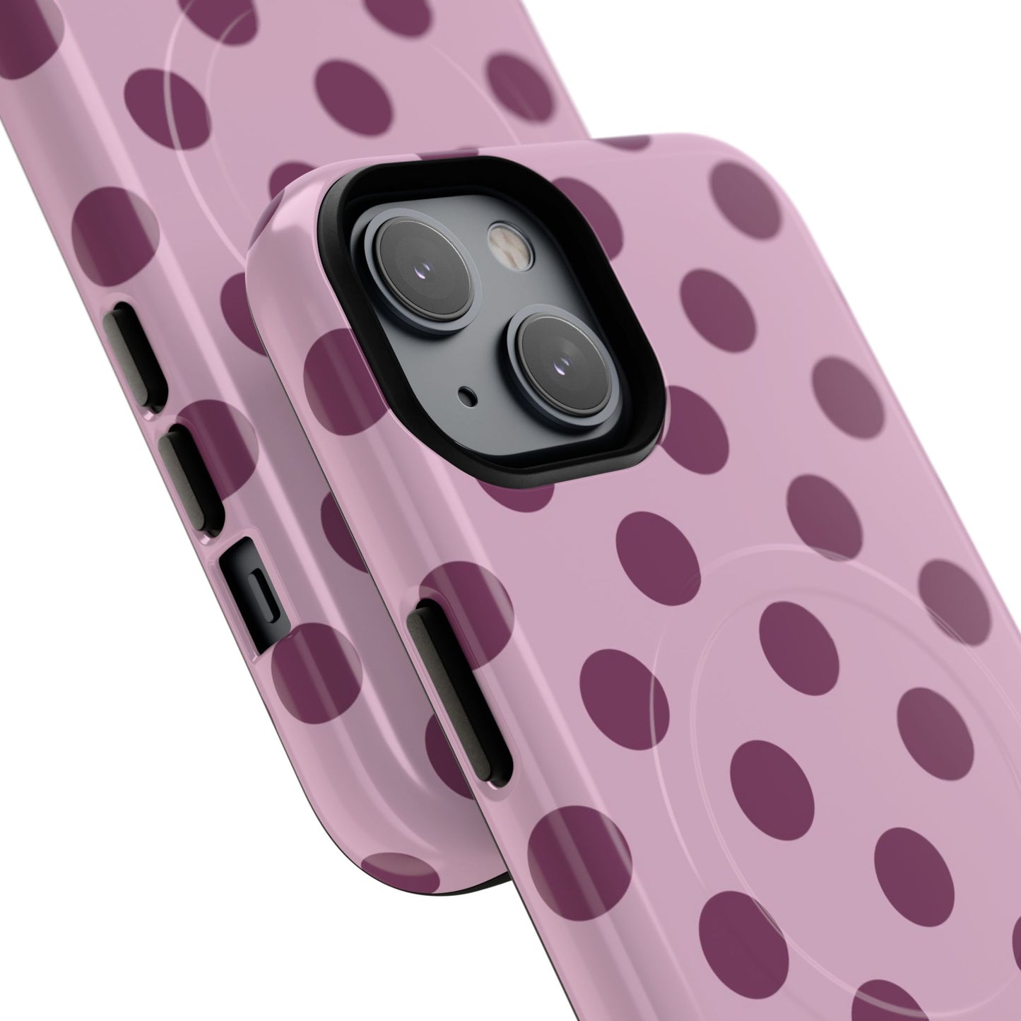berry polka dot MagSafe