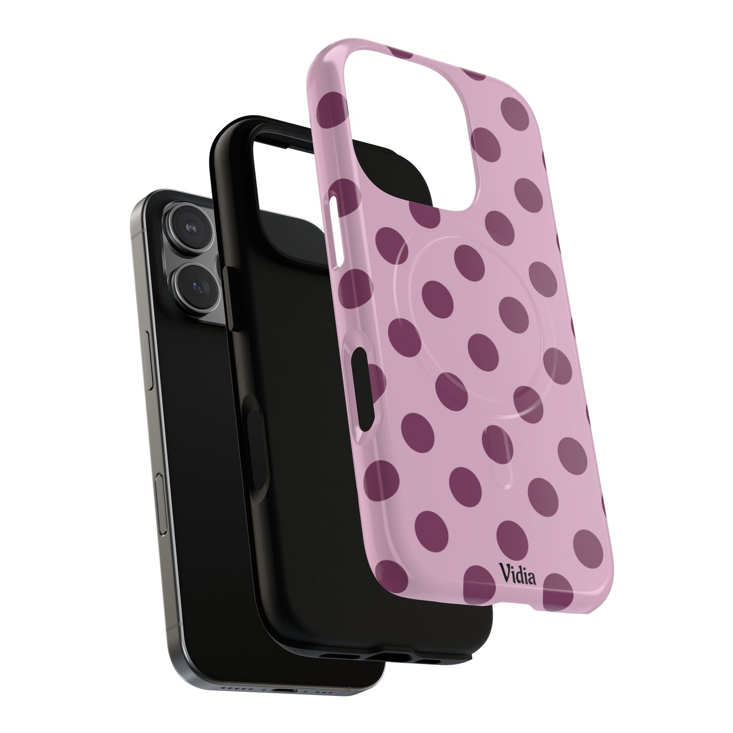 berry polka dot MagSafe