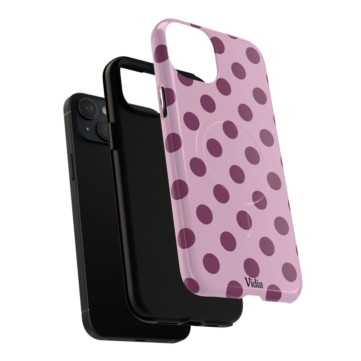 berry polka dot MagSafe