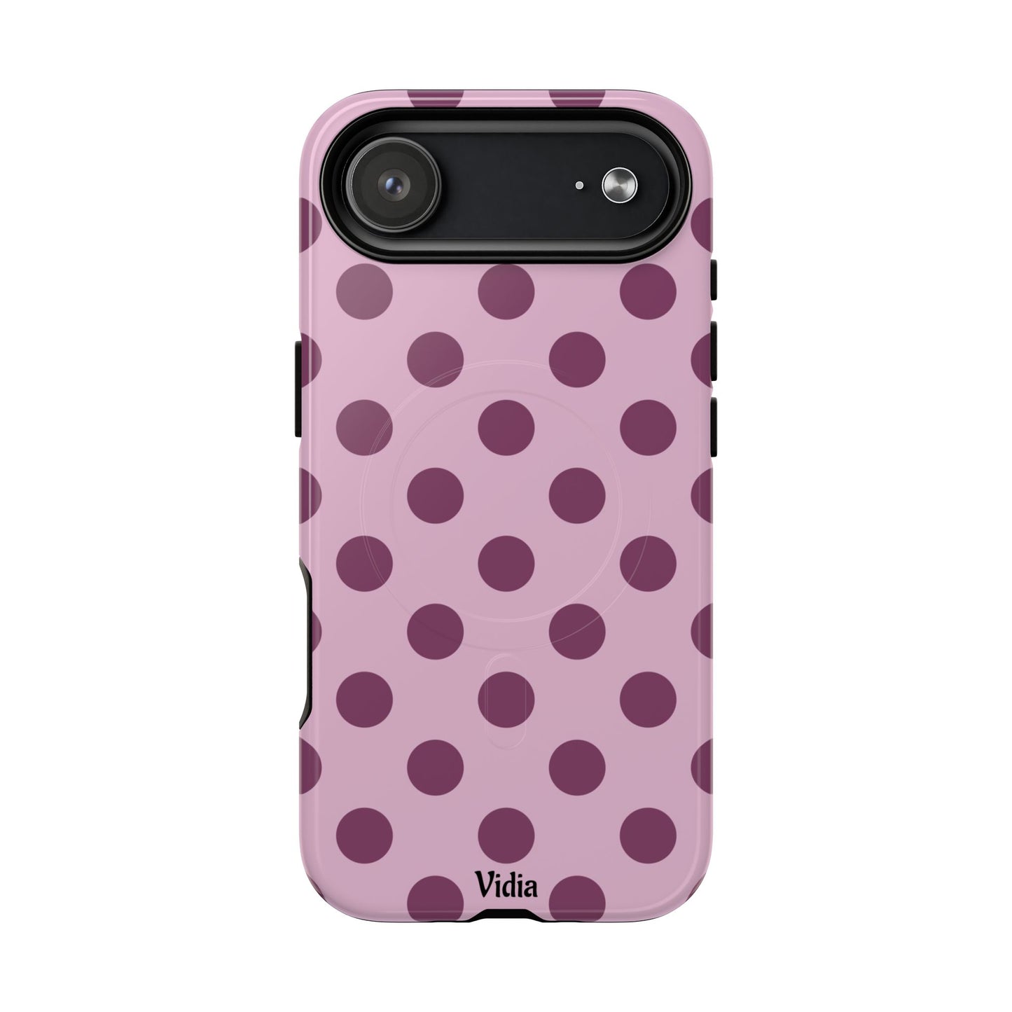 berry polka dot MagSafe