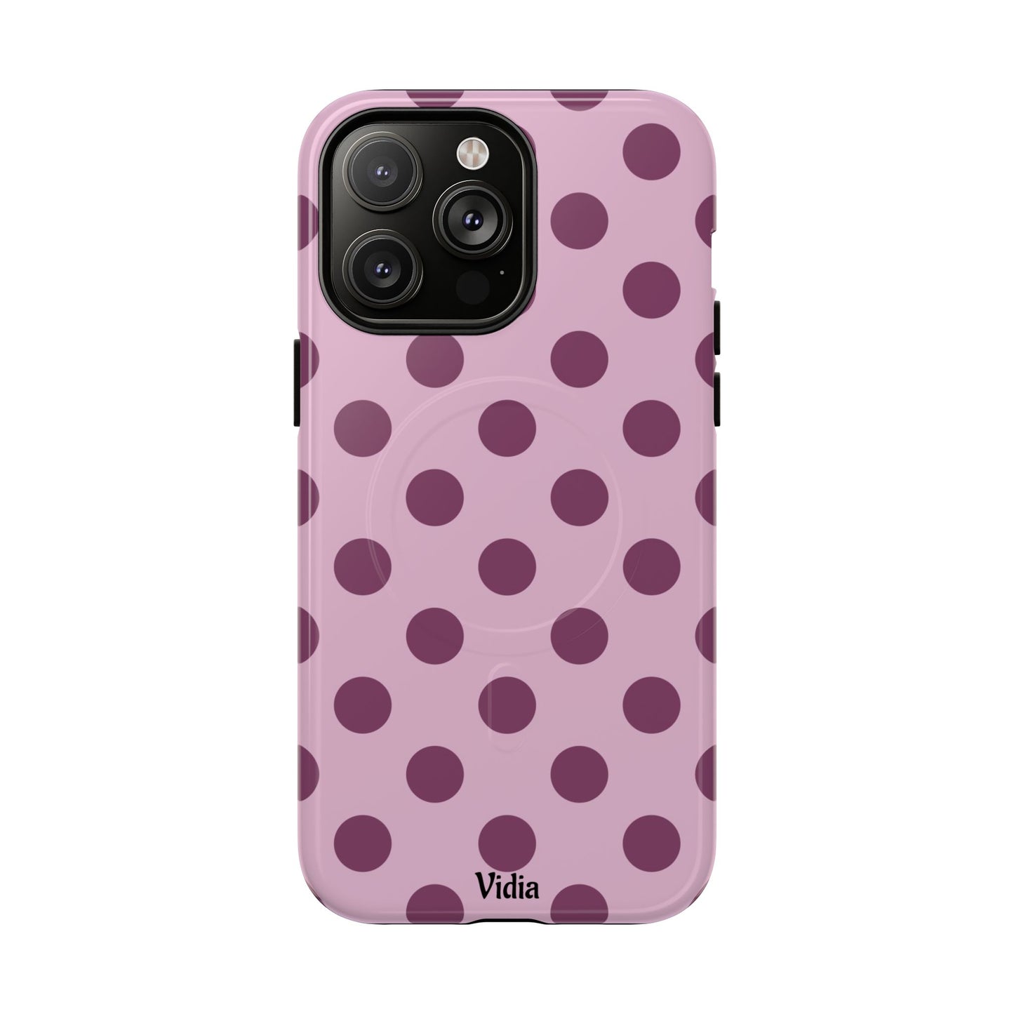 berry polka dot MagSafe